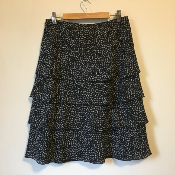Laura Dresses & Skirts - Vintage Made in Canada Whimsical Black and White Tiered Skirt